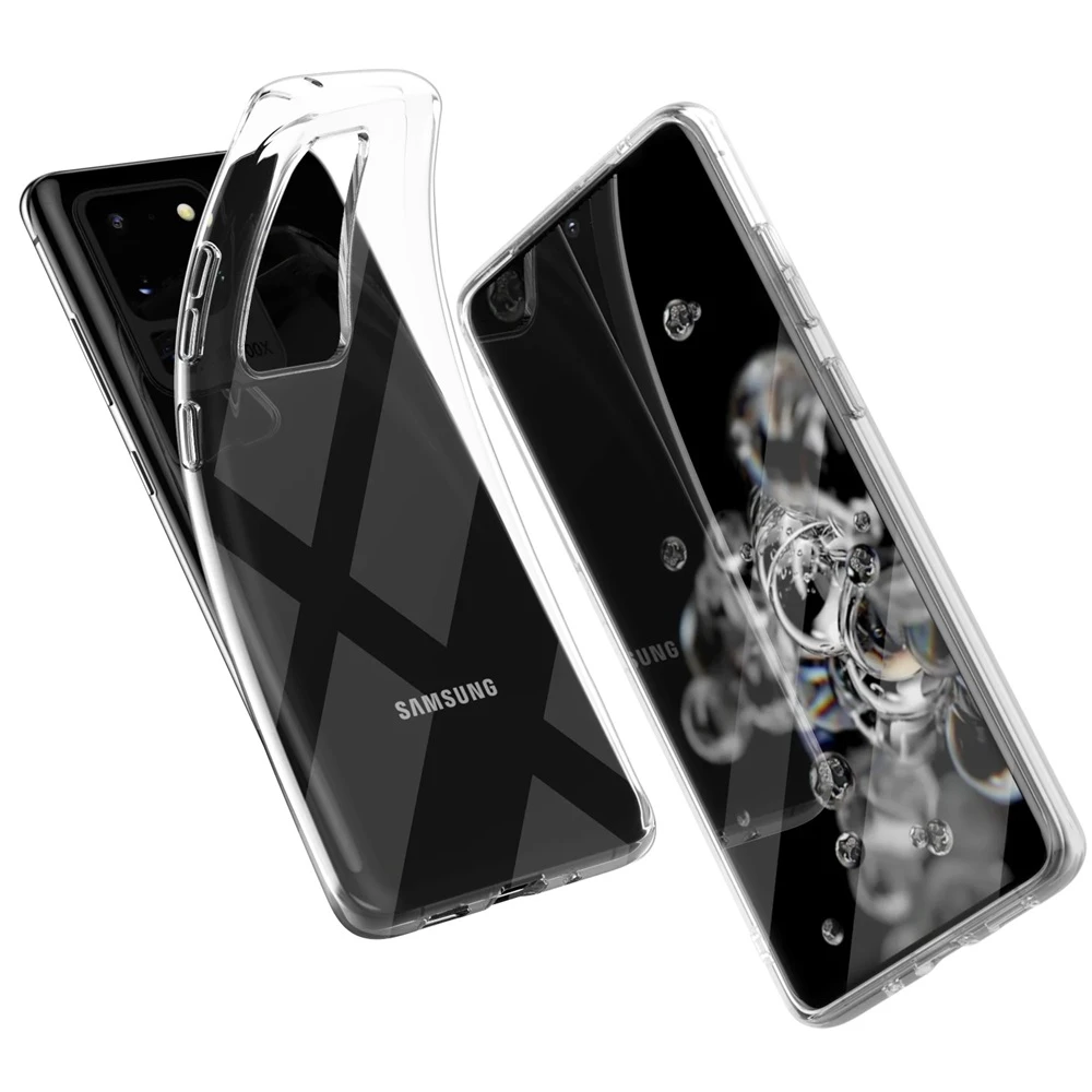 Чехол tpu soft helmet case для samsung s20 ultra, прозрачный 3