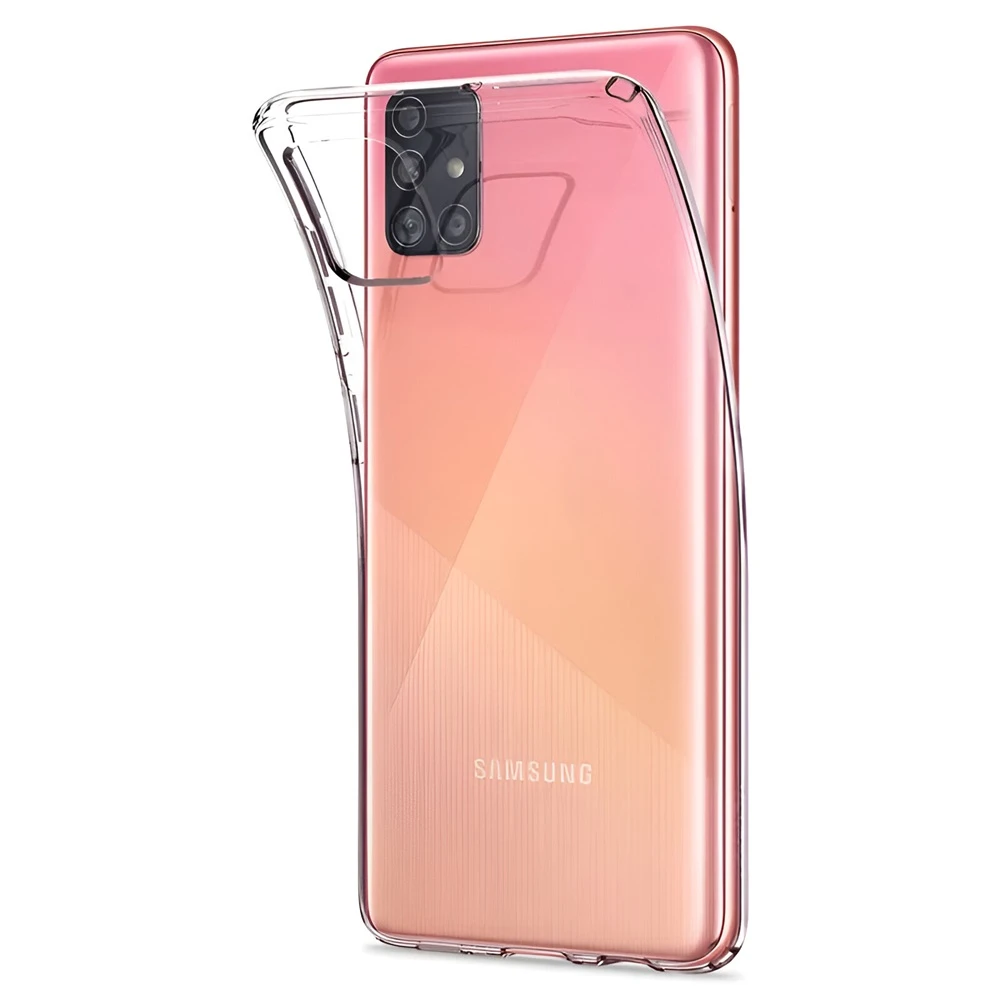 Helmet case tpu soft samsung a71, clear 3