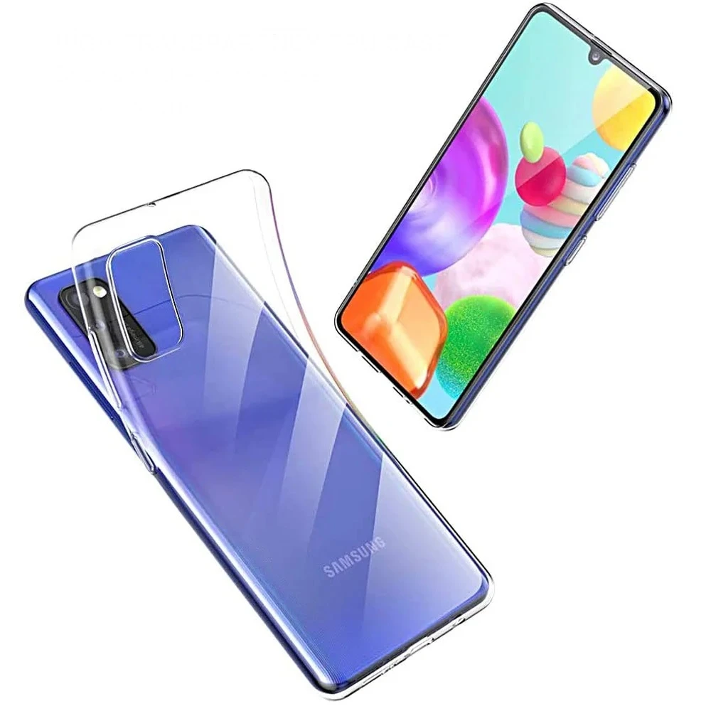 Helmet case tpu soft samsung a41, clear 2