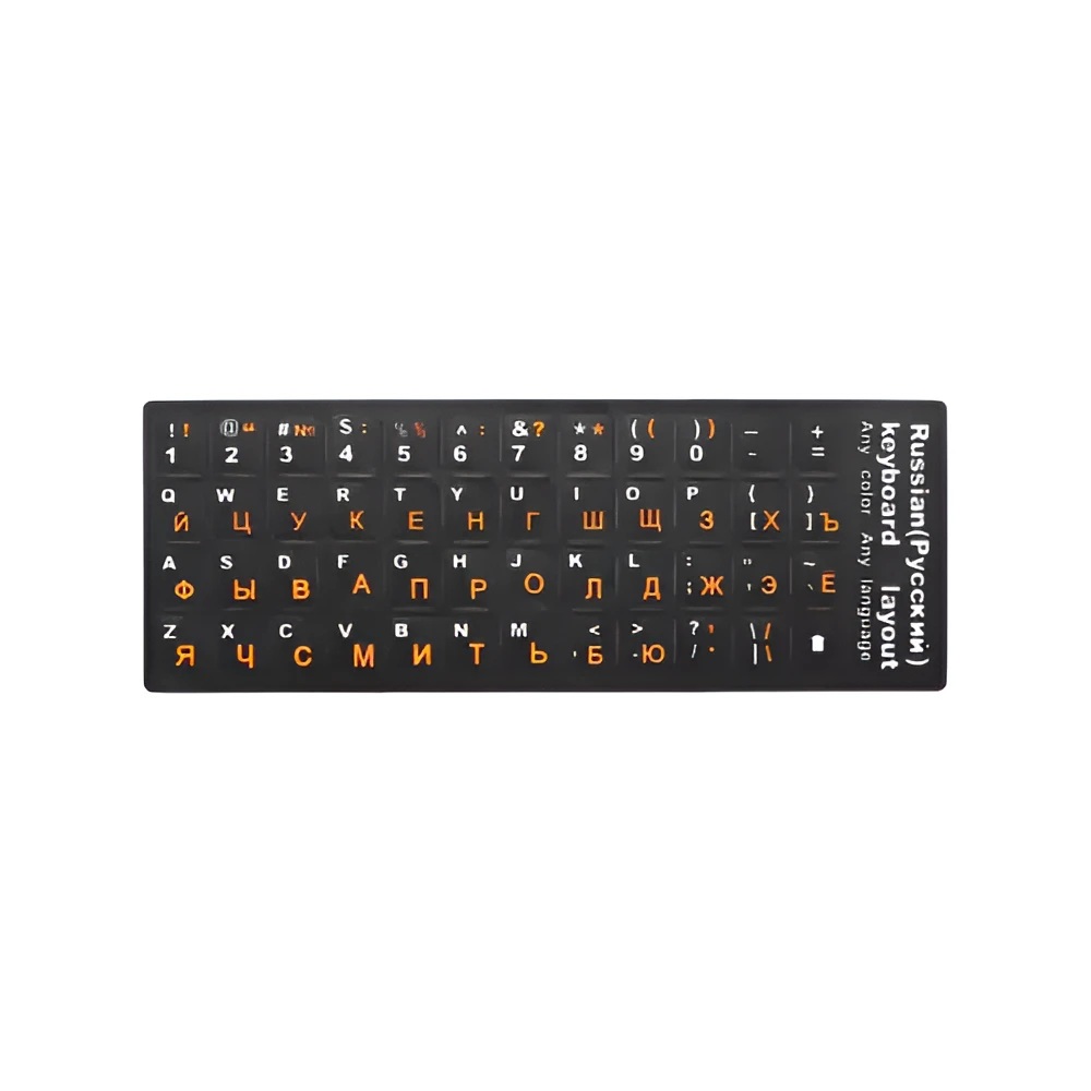 Helmet ru layout,black waterproof stickers for pc, laptop 2