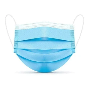 Helmet disposable face mask, 3 layers, blue. 50pcs/box/ masca faciala de unica folosinta. albastra Thumbnail 2