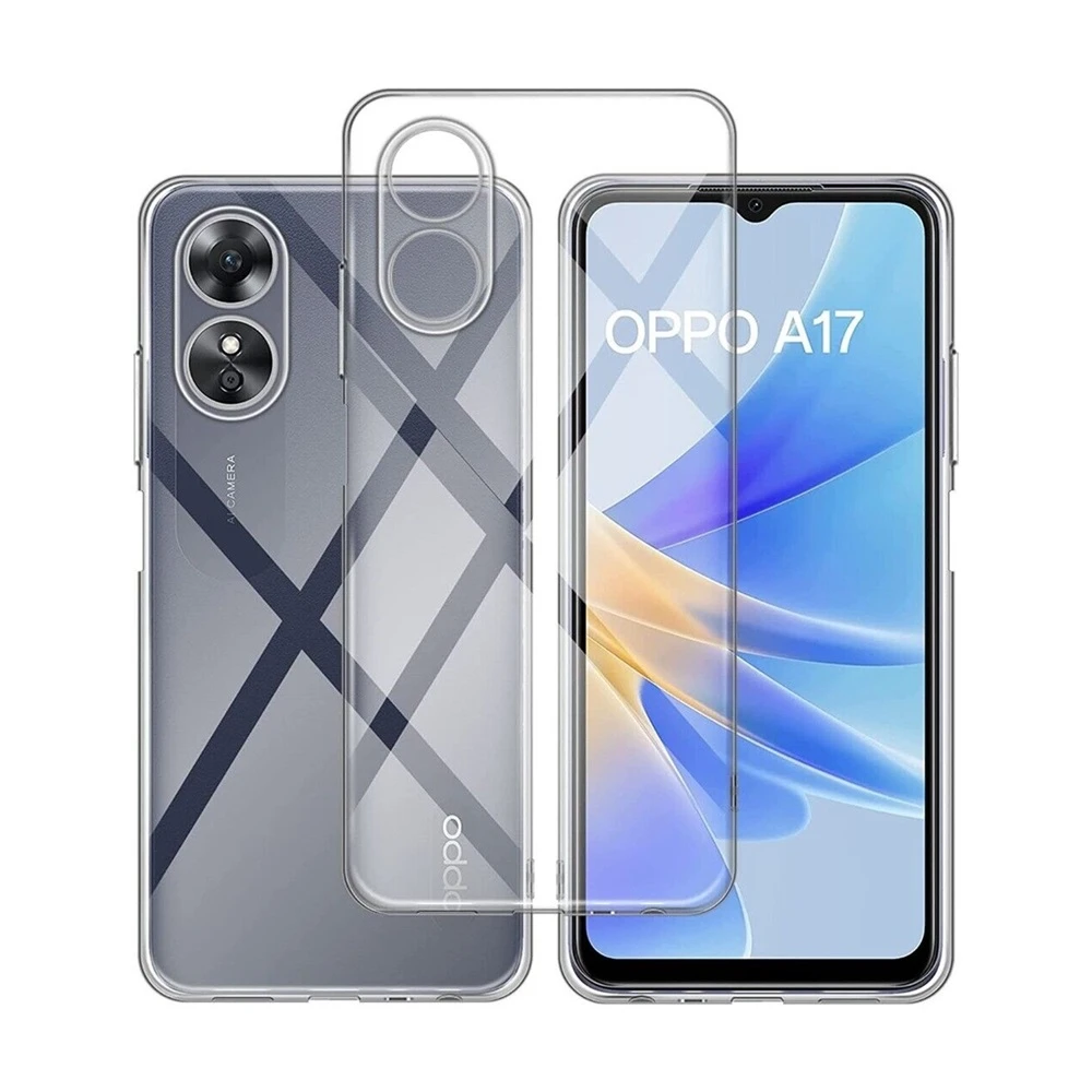 Мягкий tpu чехол helmet case для oppo a17, прозрачный 3