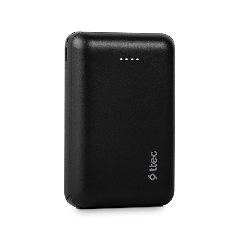 Ttec powerbank 10.000 mah duo recharger usb-c input/output, black 2