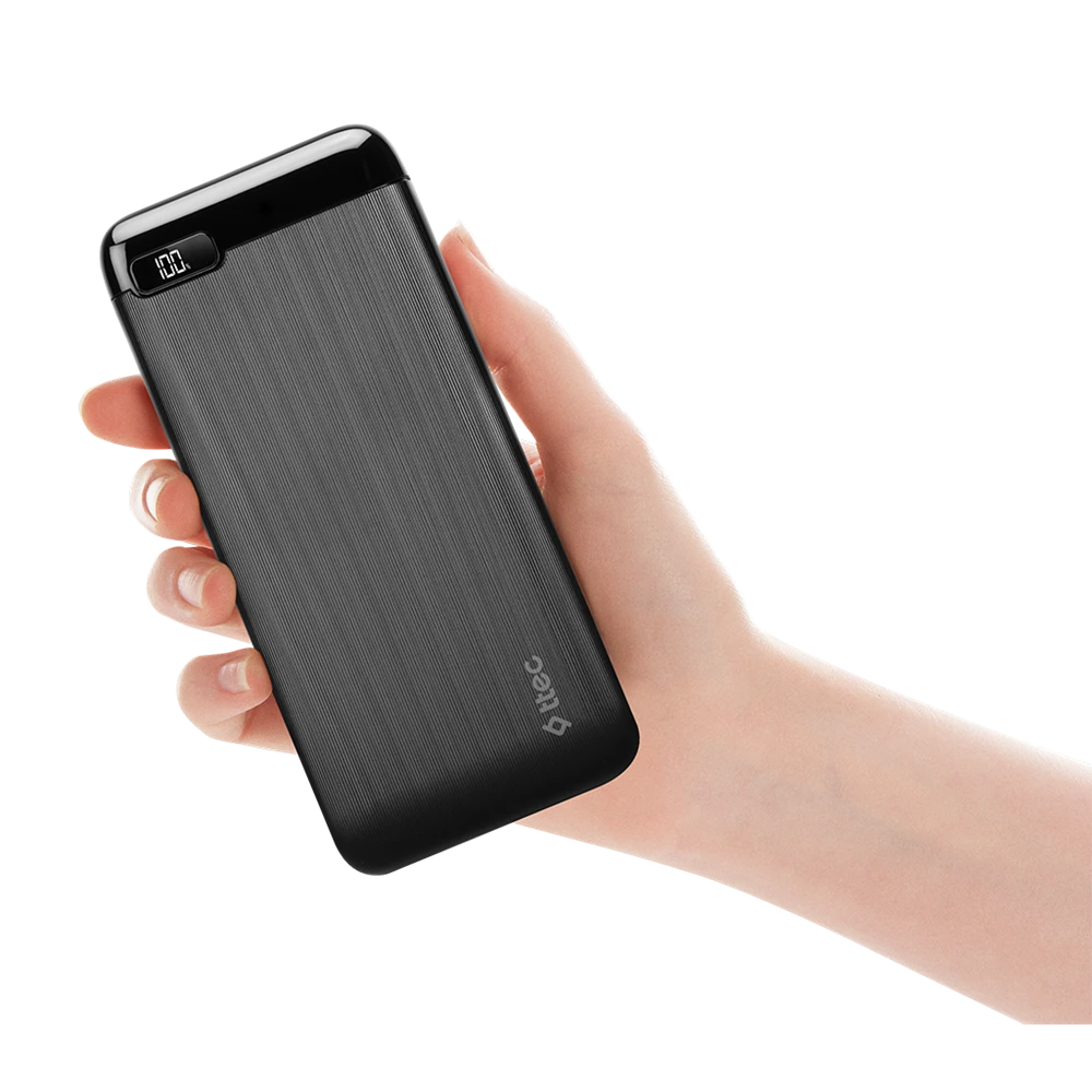 Ttec powerbank 20.000 mah lcd power slim, черный 3