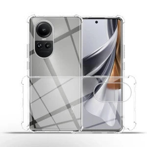 Мягкий tpu чехол helmet case для oppo reno 10, прозрачный