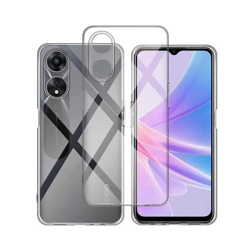 Helmet case tpu soft oppo a58, clear 2