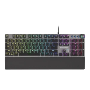Механическая клавиатура genesis thor 380 rgb, us layout, rgb подсветка, синие переключатели outemu