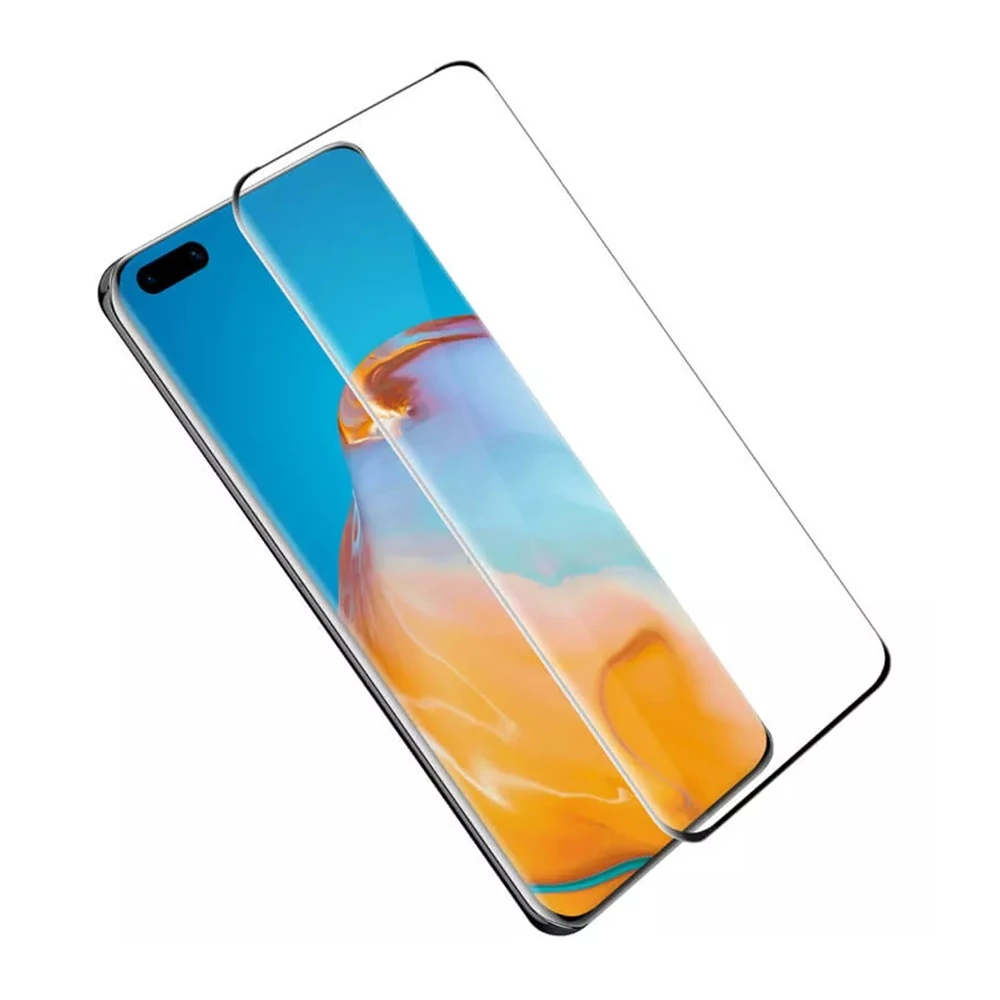 Защитное стекло diamond glass 4d для huawei p40 pro, черное 2