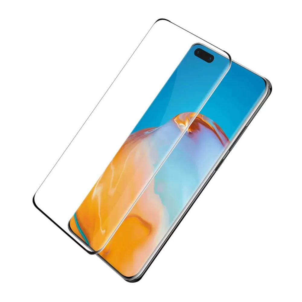 Защитное стекло diamond glass 4d для huawei p40 pro, черное 3
