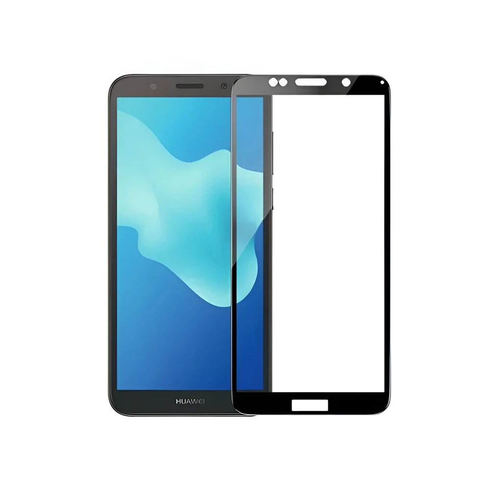 Защитное стекло full coverage 2.5d для huawei y6 2018, прозрачное 2