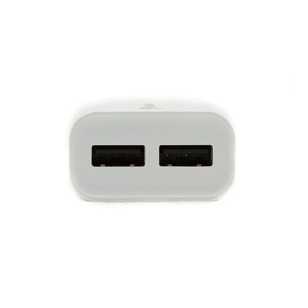 Helmet wall charger 2xusb 2.4a, white 3