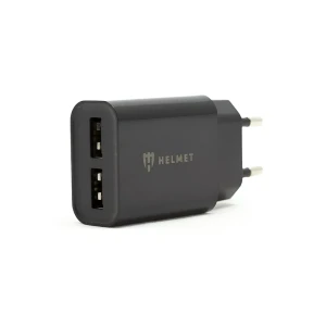 Helmet wall charger 2xusb 2.4a, black Thumbnail 2