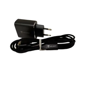 Helmet wall charger with cable usb to lightning 2xusb 2.4a, black	 Thumbnail 2