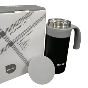 Aichiw Thermos Mug with infuse system AI-DS13 400 ML, Black