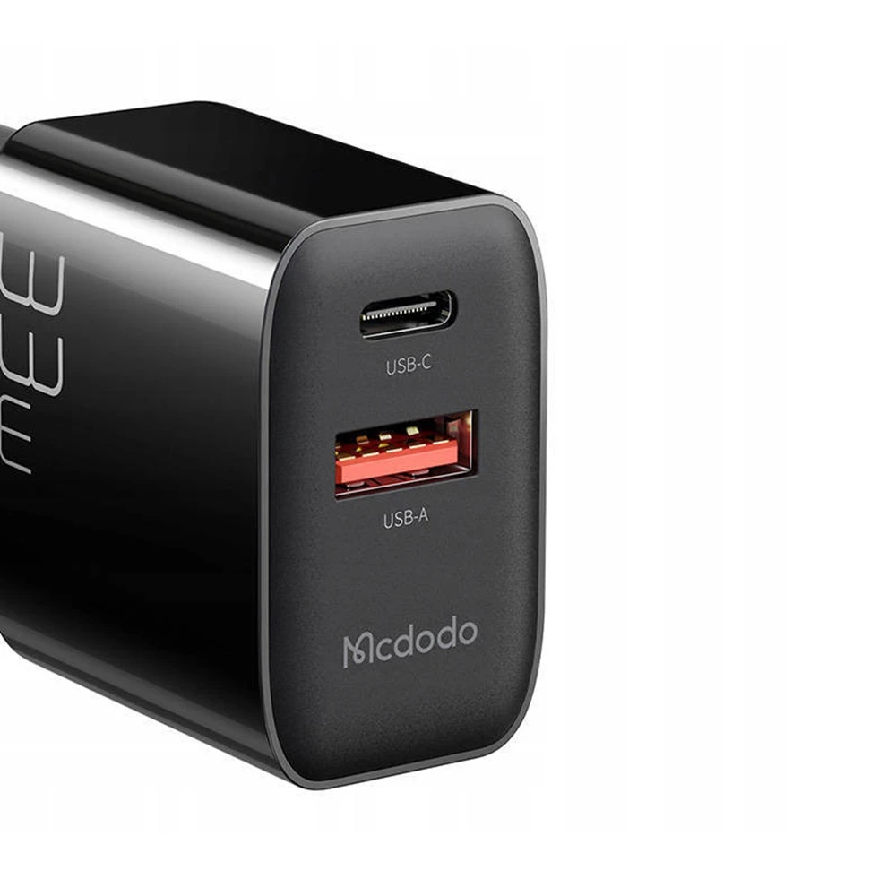 Mcdodo wall charger 1xusb 1xtype-c with cable type-c totype-c 33w, black 3