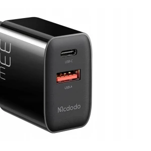 Mcdodo wall charger 1xusb 1xtype-c with cable type-c totype-c 33w, black Thumbnail 3
