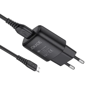 Jokade wall charger with cable usb to micro-usb single port 3a kaer, black Thumbnail 2