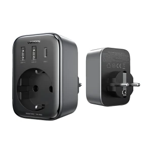 Ugreen outlet extender 30w 2*usb + type-c + ac cd314, black Thumbnail 3