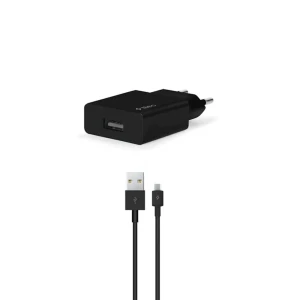 Зарядное устройство ttec с кабелем usb на micro usb 2.1a (1.2 м) smart travel, черное