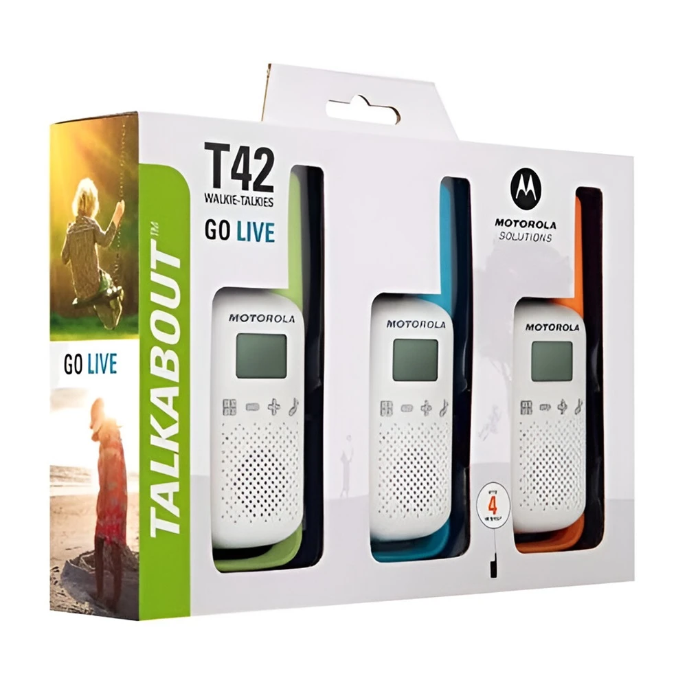 Motorola walkie-talkie talkabout t42, triple, 16 channels, 4km 3