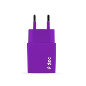 Зарядное устройство ttec с кабелем usb на micro usb 2.1a (1.2 м) smart travel, фиолетовое Thumbnail 2