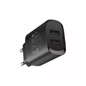Borofone wall charger 2xusb 2.1a bn2 (eu), black Thumbnail 2