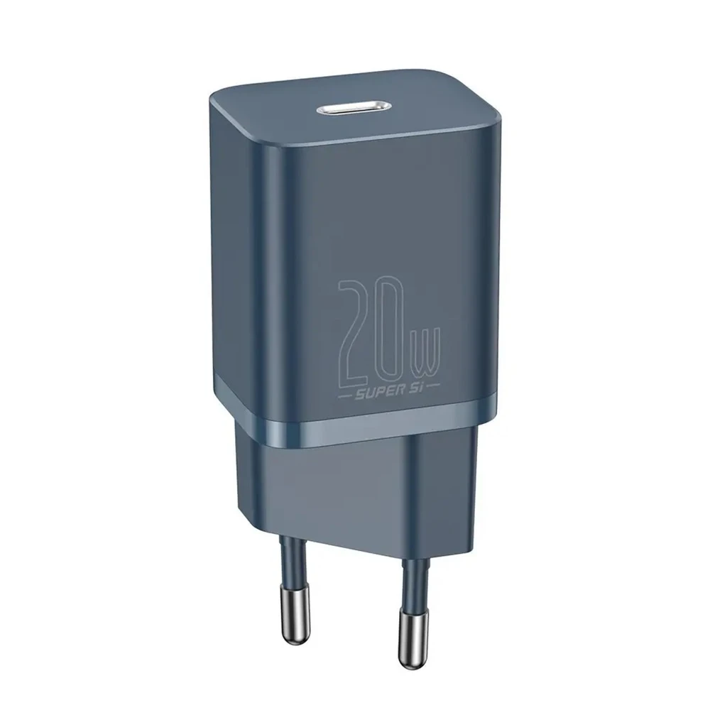 Baseus super si quick charger type-c pd3.0 20w （with baseus cable type-c to lightning 1m), blue 2