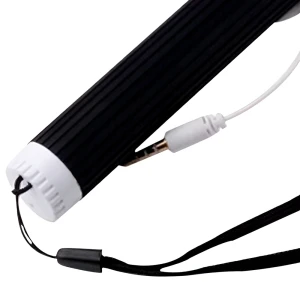 Helmet wired selfie stick 1m, black-white Thumbnail 2