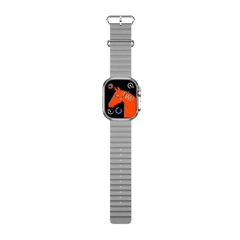 Charome smart watch hd call t8s ultra max, with 2 straps, silver 3