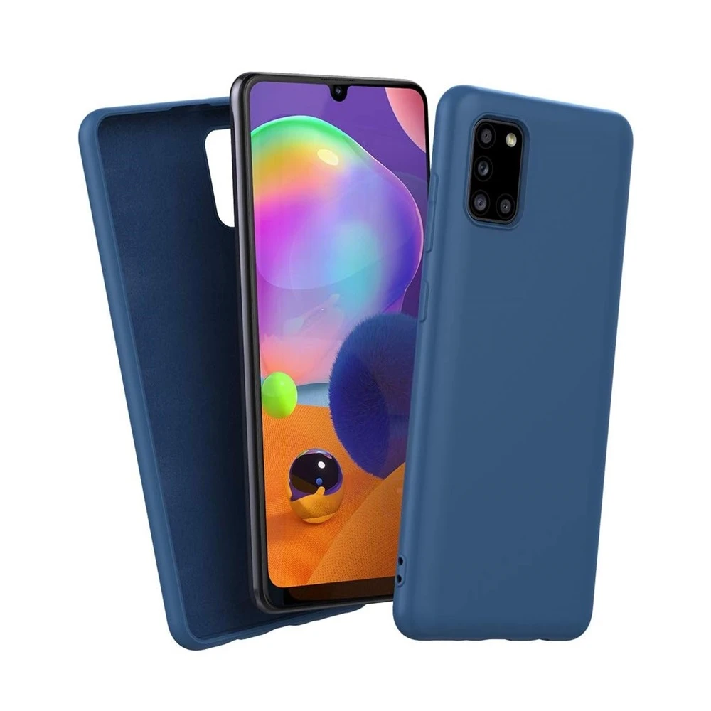 Helmet case liquid silicone samsung a31, blue 2