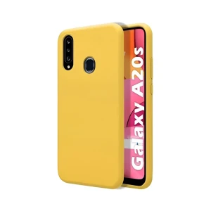 Helmet case liquid silicone samsung a20s, yellow