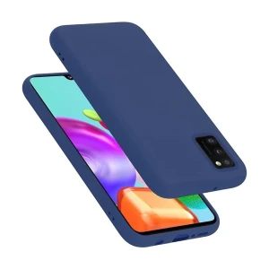 Helmet case liquid silicone samsung a41, blue