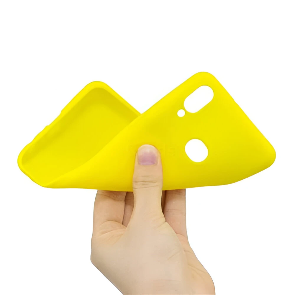 Чехол liquid silicone для samsung a10s, желтый 2