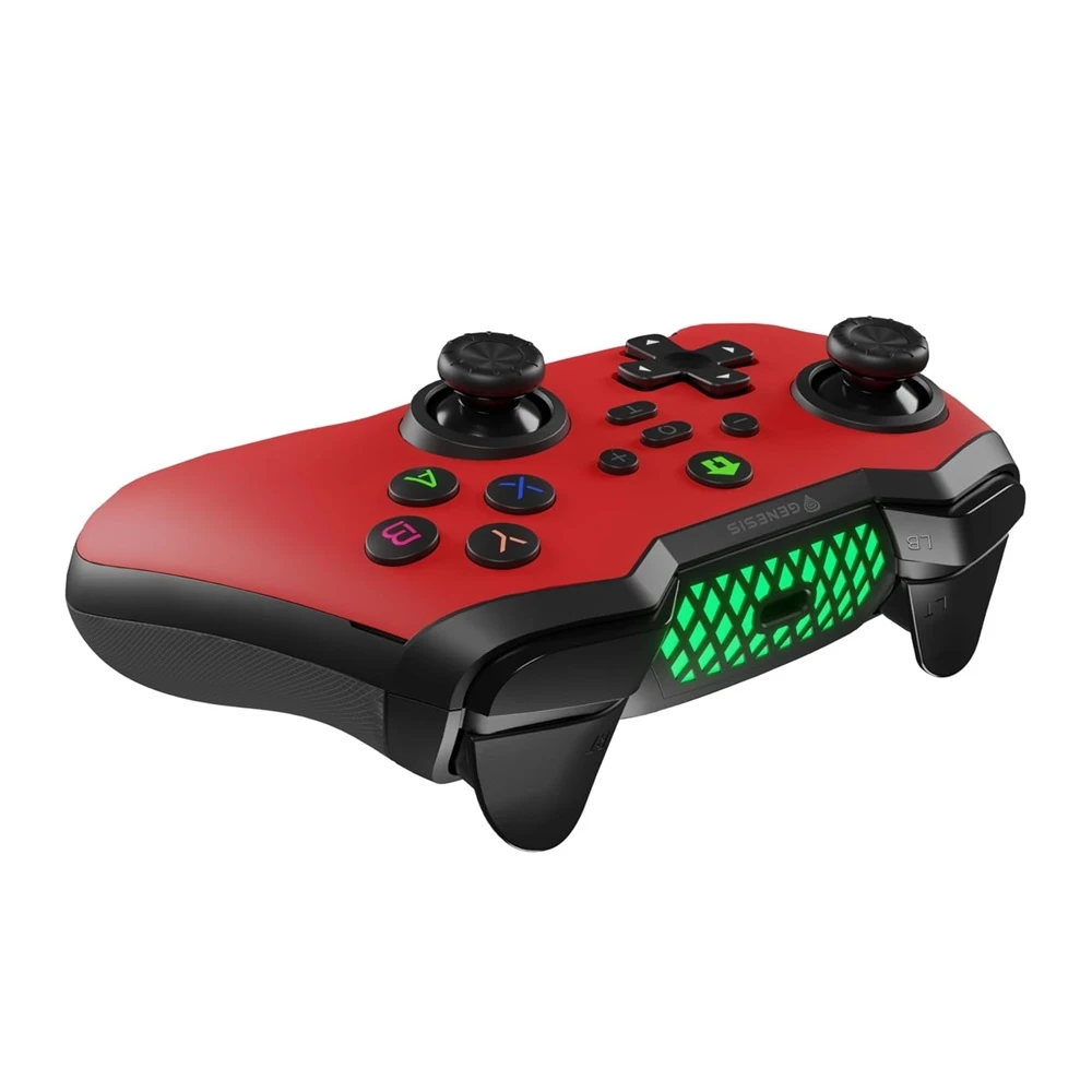 Genesis gamepad mangan 400 wireless (для pc/switch/mobile), красный 2