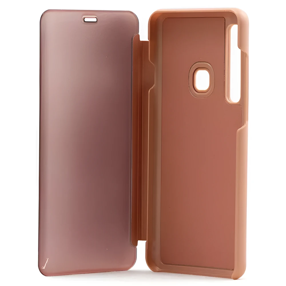 Чехол-книжка с зеркалом samsung a9(2018), розовый 2