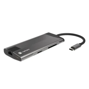 Natec fowler plus hub usb-c multiport adapter 8 in 1, usb 3.0 3x, hdmi 4k, usb-c pd, rj45, sd, micro