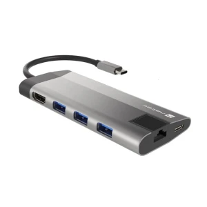 Natec fowler plus hub usb-c multiport adapter 8 in 1, usb 3.0 3x, hdmi 4k, usb-c pd, rj45, sd, micro Thumbnail 2