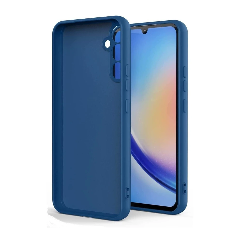 Helmet case liquid silicone samsung a24, blue 3