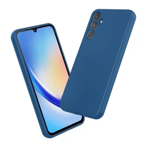 Чехол liquid silicone для samsung a24, синий