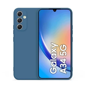 Helmet case liquid silicone samsung a34, blue Thumbnail 2