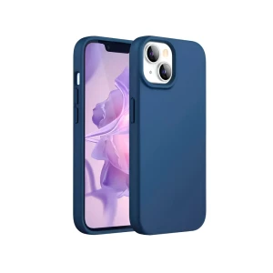 Силиконовый чехол helmet case soft touch для iphone 15 plus/14 plus, синий