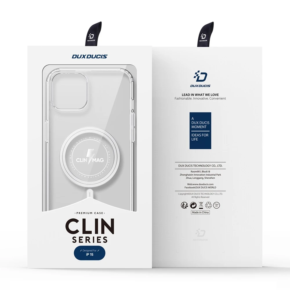 Dux ducis case tpu for iphone 15 plus clin with magsafe, clear 2