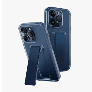 Uniq case for iphone 15 pro heldro mount with stand, deep blue Thumbnail 2