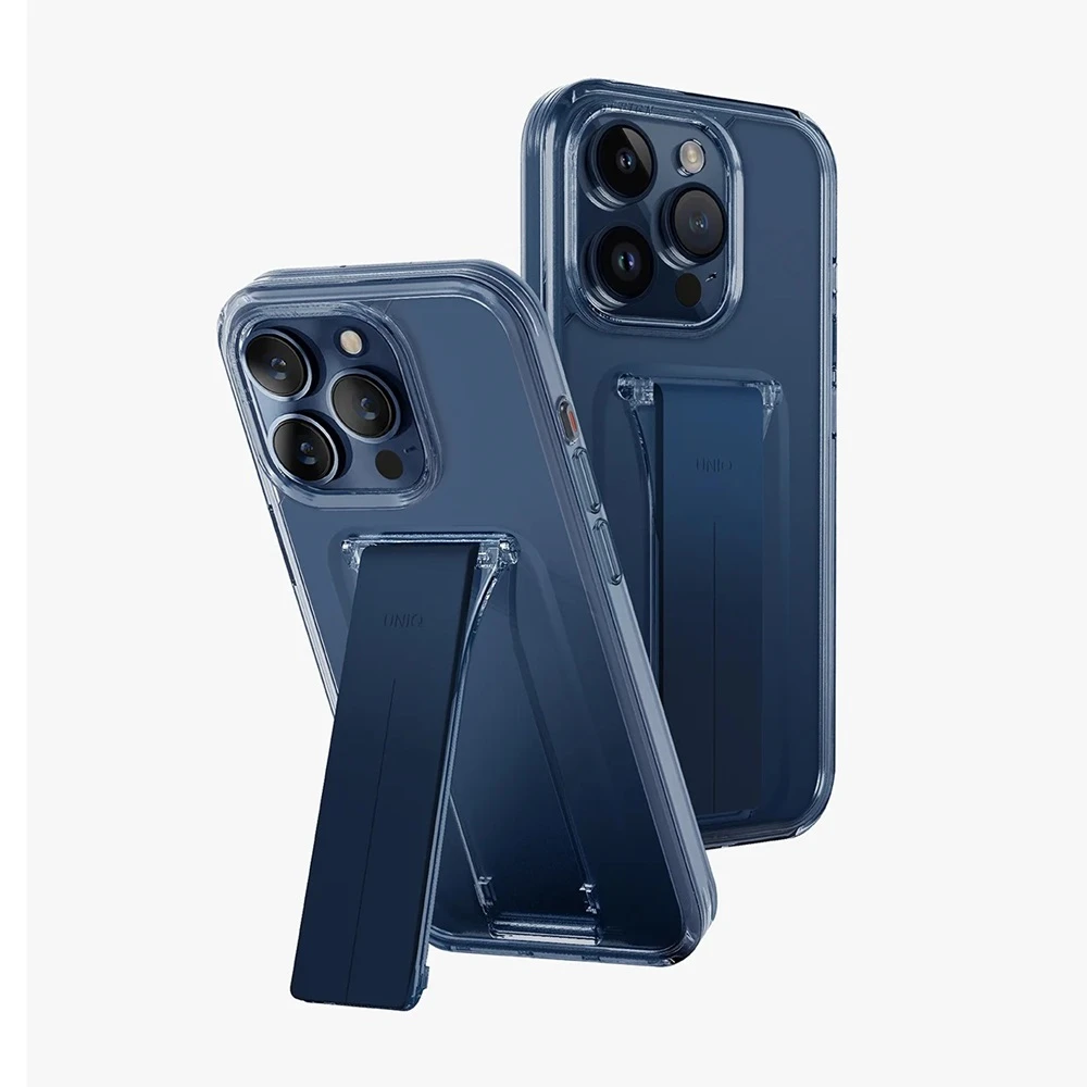 Uniq case for iphone 15 pro heldro mount with stand, deep blue 2