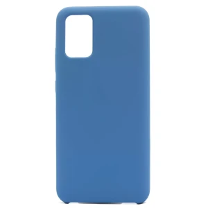 Чехол liquid silicone для samsung a02, деним синий