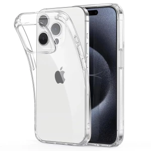 Чехол helmet case tpu soft для iphone 15 pro, прозрачный
