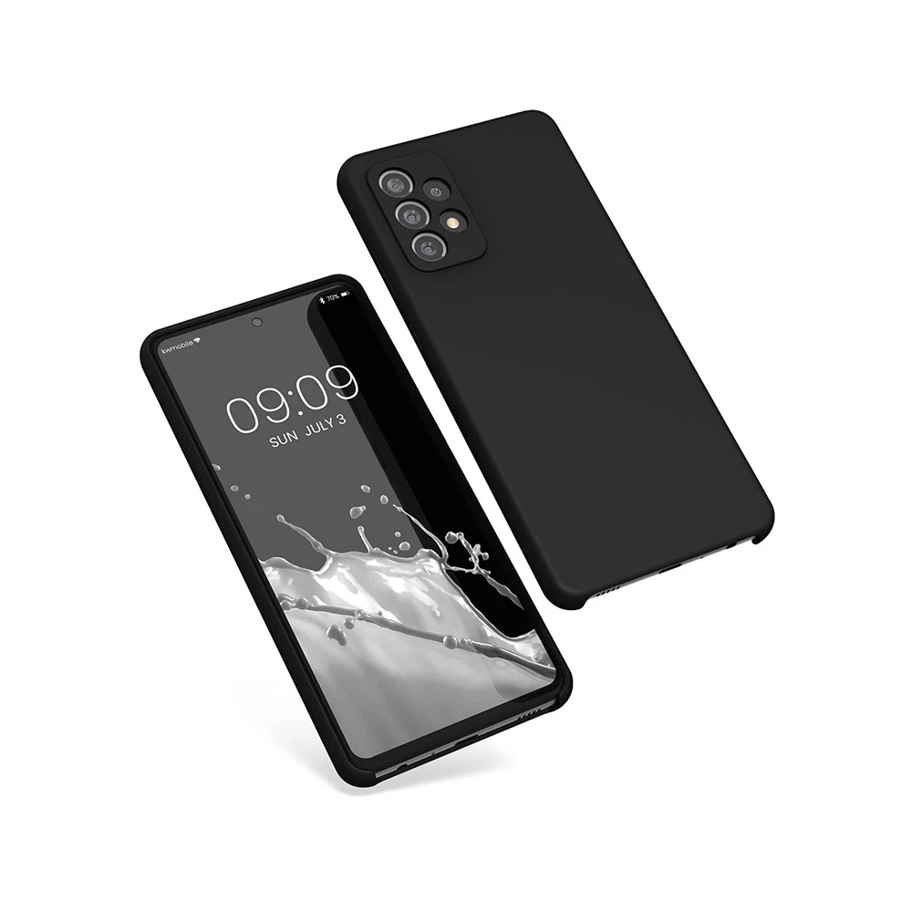 Чехол liquid silicone для samsung a72, черный 2