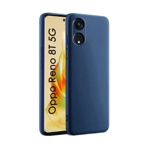 Helmet case liquid silicone oppo reno 8t, blue