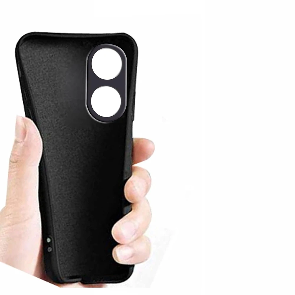 Helmet case liquid silicone oppo reno 8t, black 3