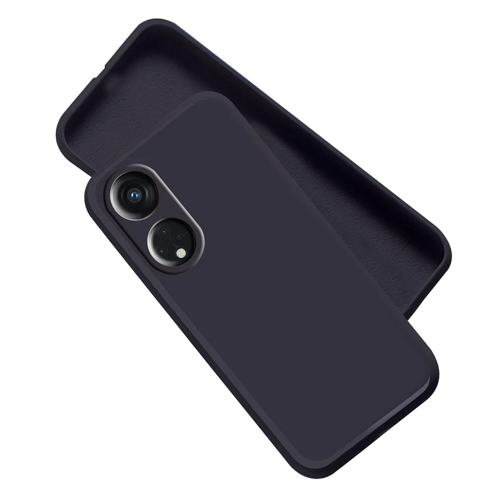 Helmet case liquid silicone oppo reno 8t, black 2